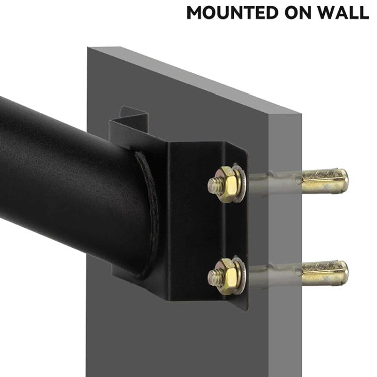 Solar Street Light Bracket Outdoor Light Metal Mounting Pole Extension Arm - Black