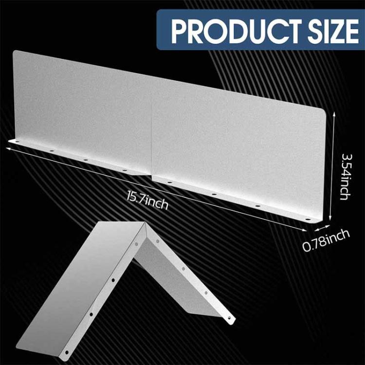 2pcs / Set Gutter Splash Guard for House Roof Rainwater Diverter - Silver