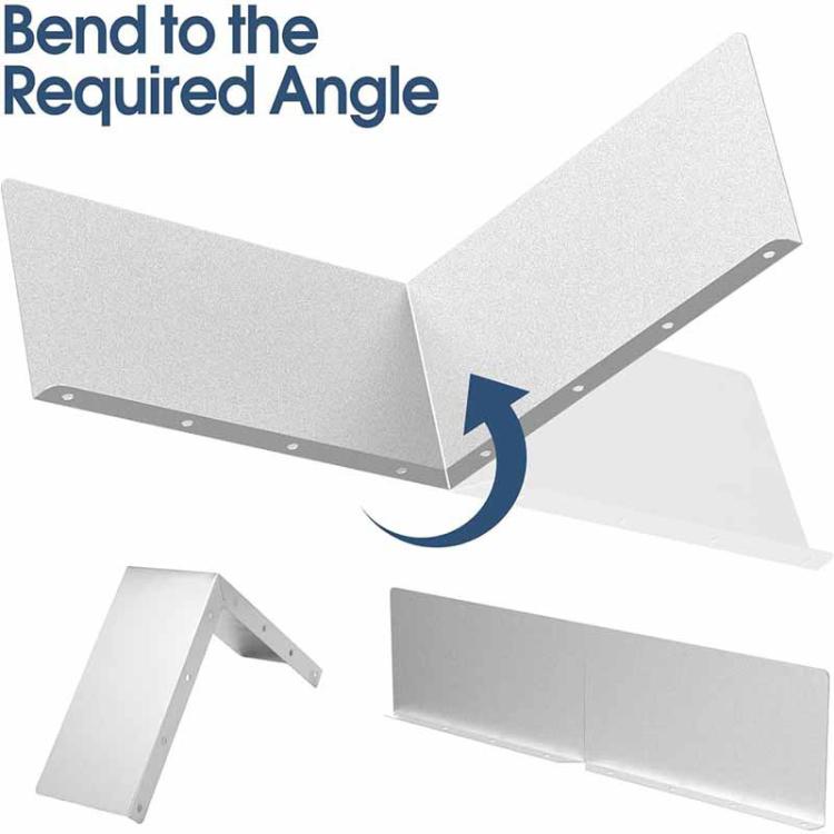 2pcs / Set Gutter Splash Guard for House Roof Rainwater Diverter - Silver