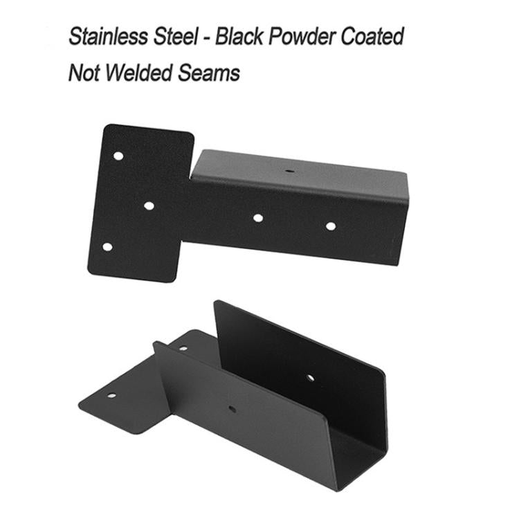 4pcs / Set Heavy-duty Pergola Upper Support Bracket Building Frame Connection Fixer - Black