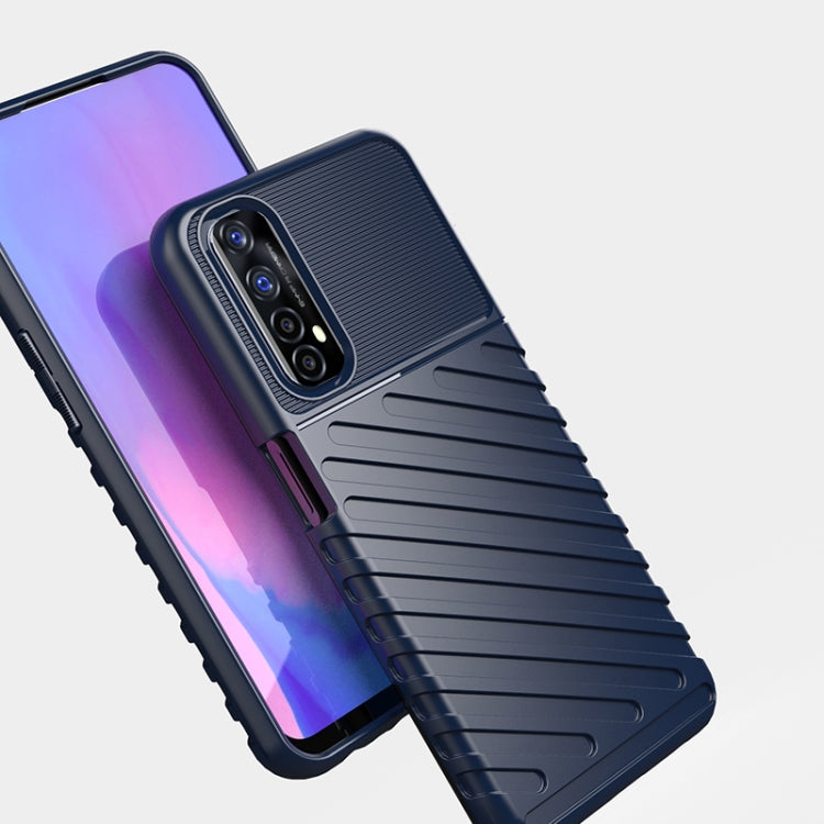 For OPPO Realme 7 Thunderbolt Shockproof TPU Soft Case(Dark Blue)