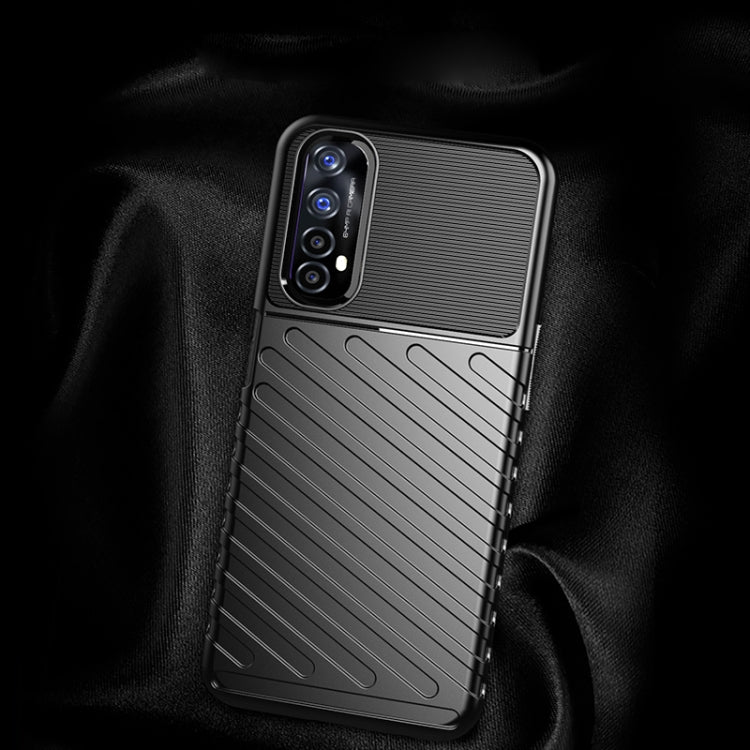 For OPPO Realme 7 Thunderbolt Shockproof TPU Soft Case(Dark Blue)