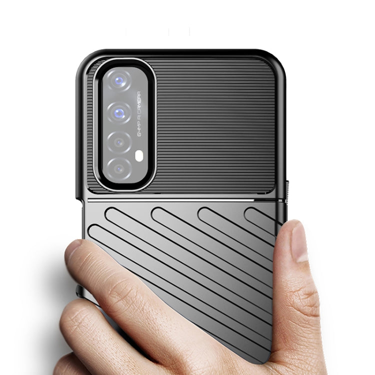 For OPPO Realme 7 Thunderbolt Shockproof TPU Soft Case(Dark Blue)