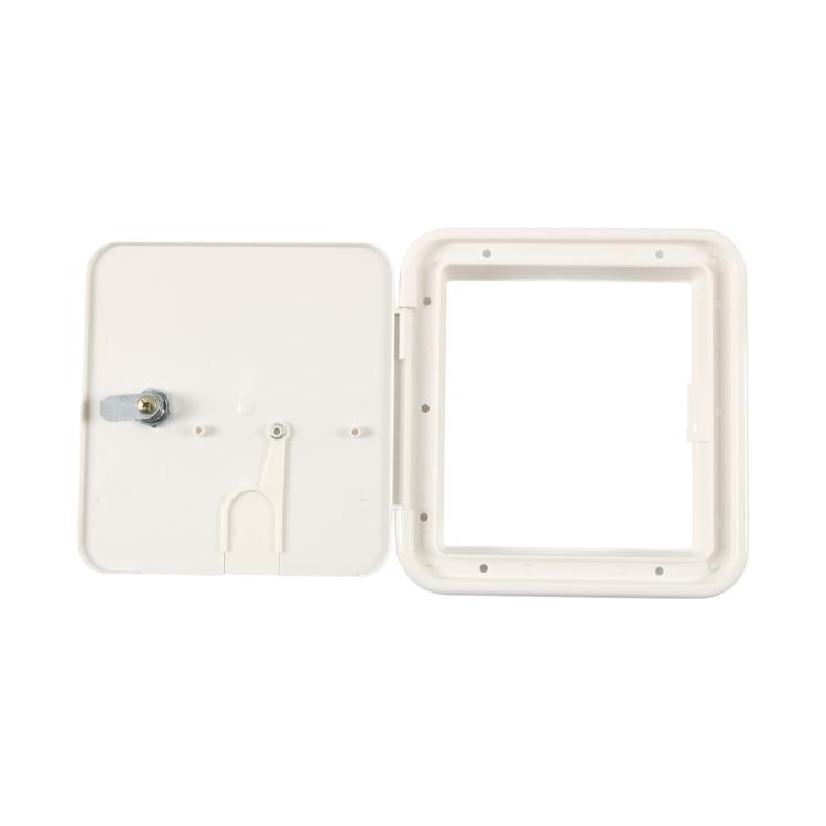 RV / Camper Power Cable Hatch with Screws and Key - White