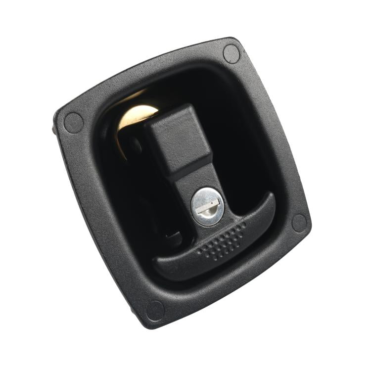 RV / Camper Folding T Handle Latch with Key - Black