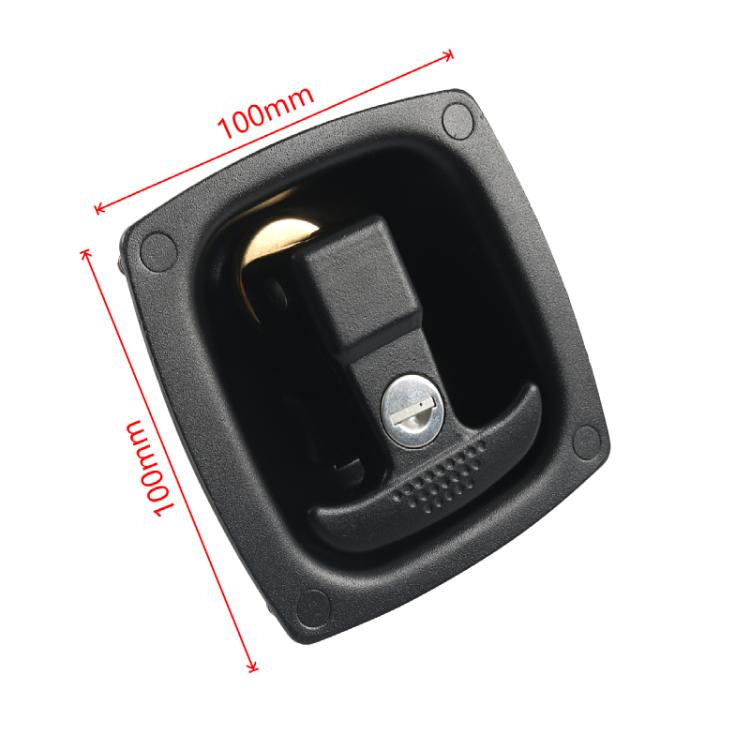 RV / Camper Folding T Handle Latch with Key - Black
