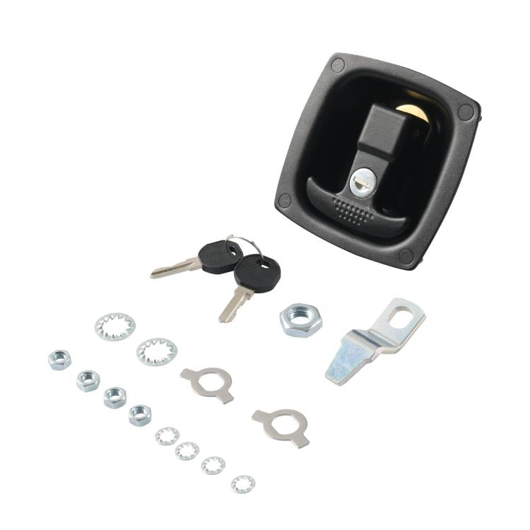 RV / Camper Folding T Handle Latch with Key - Black