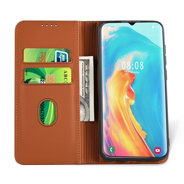 For Samsung Galaxy A81 Strong Magnetism Shockproof Horizontal Flip Liquid Feel Leather Case with Holder & Card Slots & Wallet