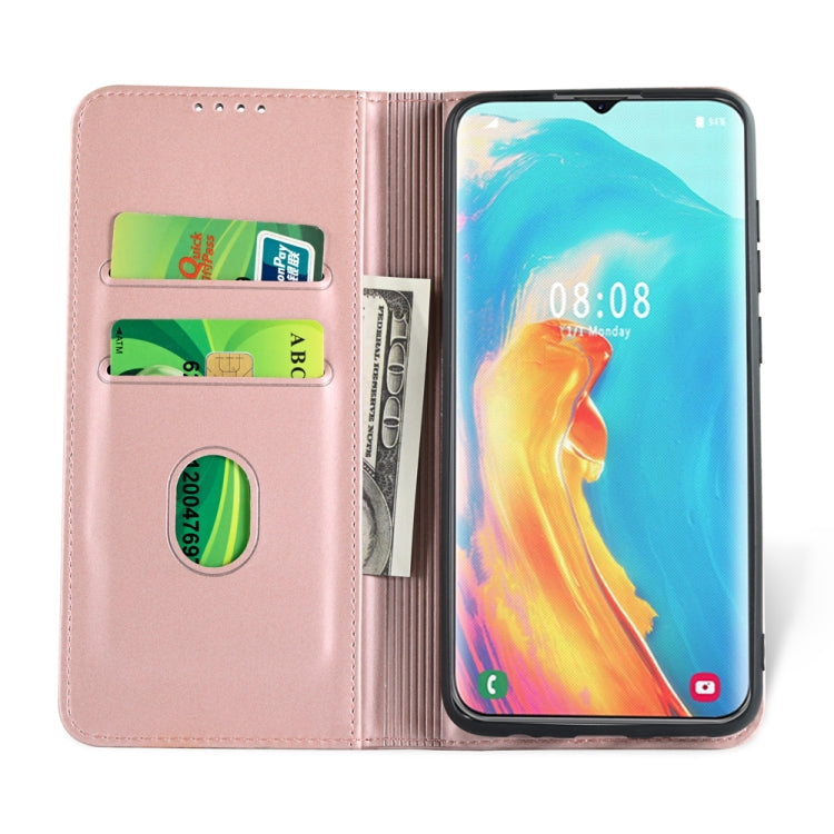 For Samsung Galaxy A81 Strong Magnetism Shockproof Horizontal Flip Liquid Feel Leather Case with Holder & Card Slots & Wallet