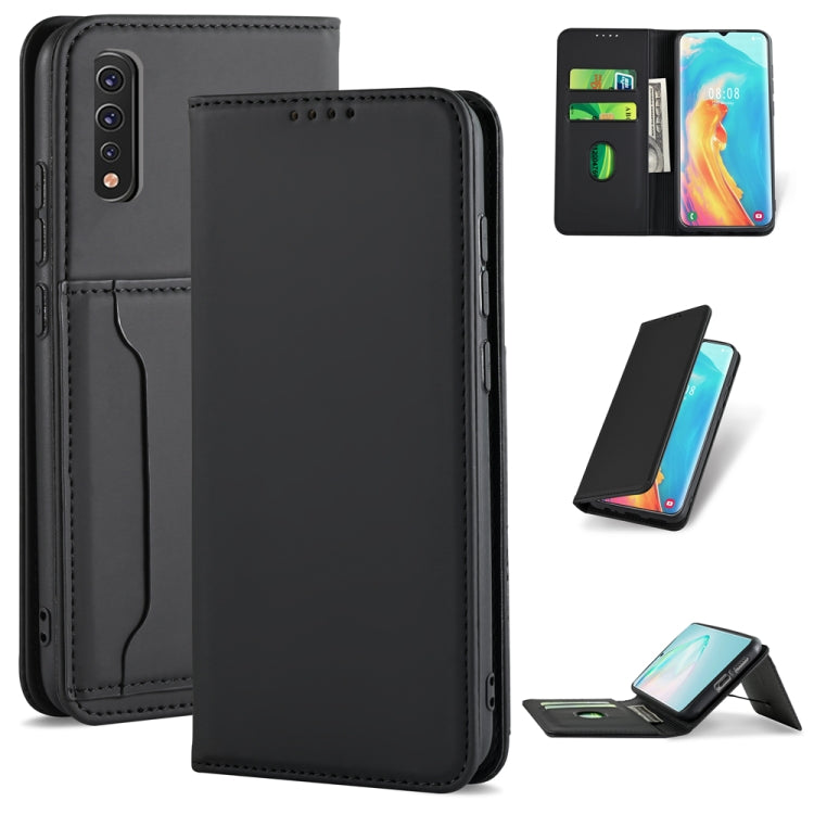 For Samsung Galaxy A81 Strong Magnetism Shockproof Horizontal Flip Liquid Feel Leather Case with Holder & Card Slots & Wallet
