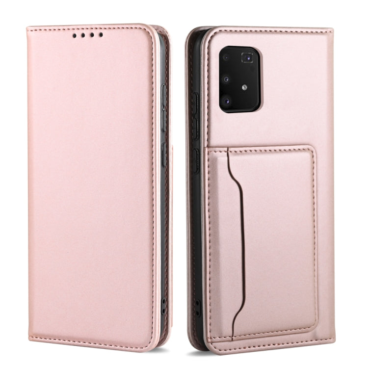 For Samsung Galaxy A91 Strong Magnetism Shockproof Horizontal Flip Liquid Feel Leather Case with Holder & Card Slots & Wallet