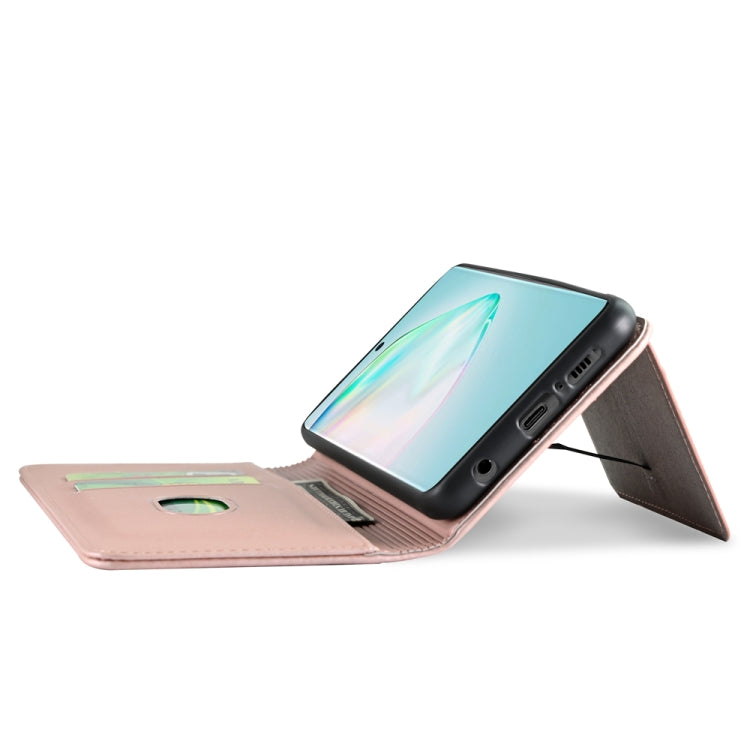 For Samsung Galaxy A91 Strong Magnetism Shockproof Horizontal Flip Liquid Feel Leather Case with Holder & Card Slots & Wallet