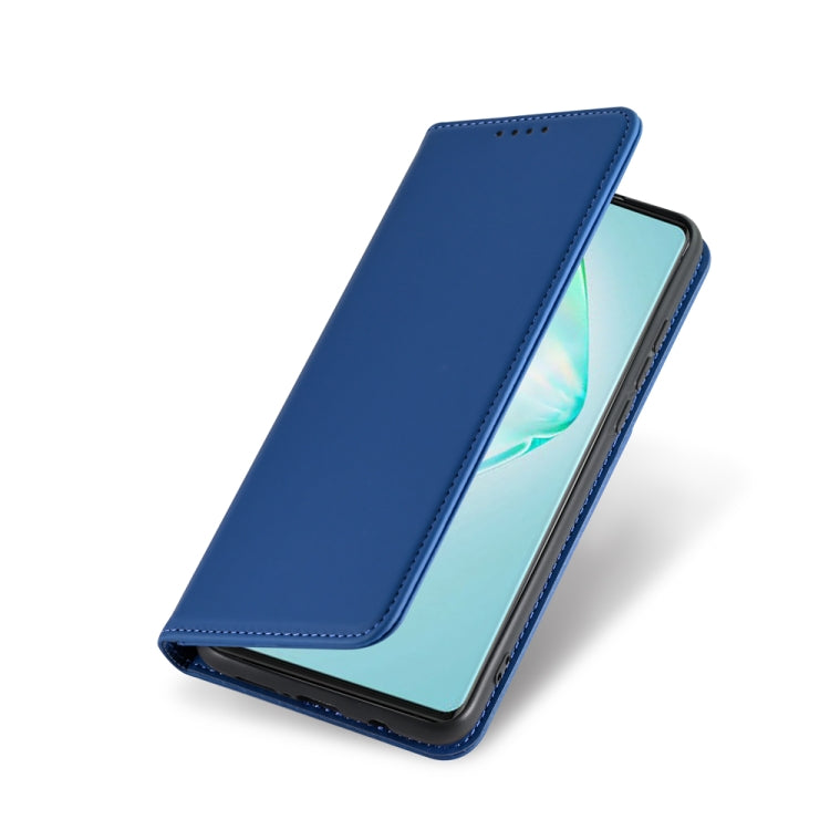 For Samsung Galaxy A91 Strong Magnetism Shockproof Horizontal Flip Liquid Feel Leather Case with Holder & Card Slots & Wallet
