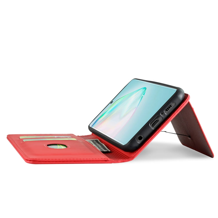 For Samsung Galaxy A91 Strong Magnetism Shockproof Horizontal Flip Liquid Feel Leather Case with Holder & Card Slots & Wallet
