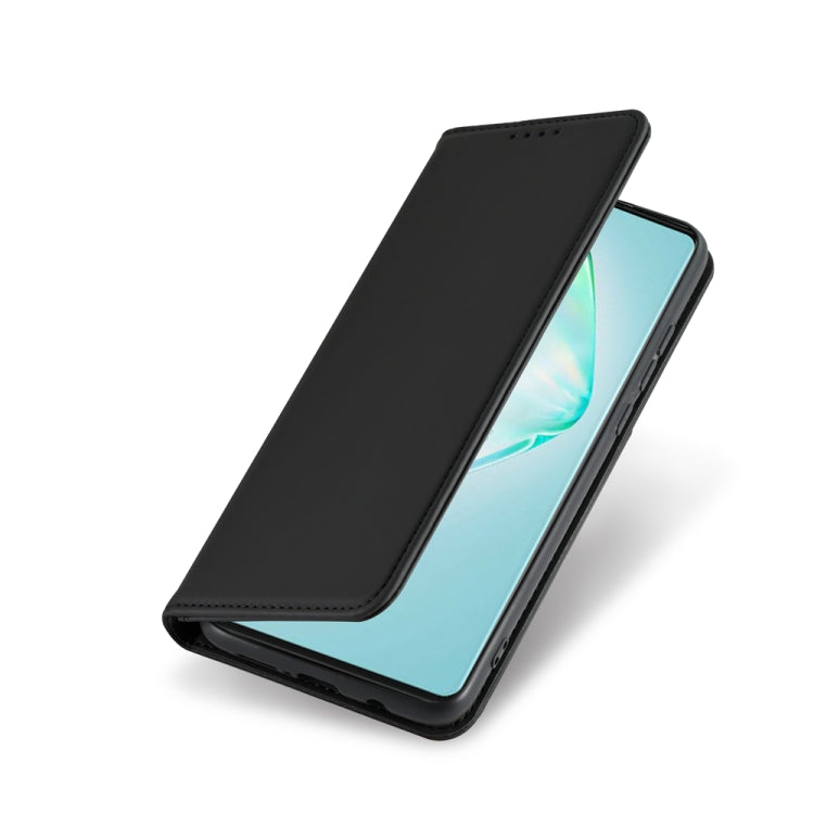 For Samsung Galaxy A91 Strong Magnetism Shockproof Horizontal Flip Liquid Feel Leather Case with Holder & Card Slots & Wallet