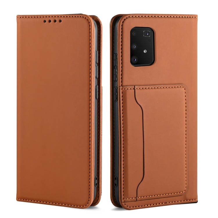 For Samsung Galaxy M60s Strong Magnetism Shockproof Horizontal Flip Liquid Feel Leather Case with Holder & Card Slots & Wallet