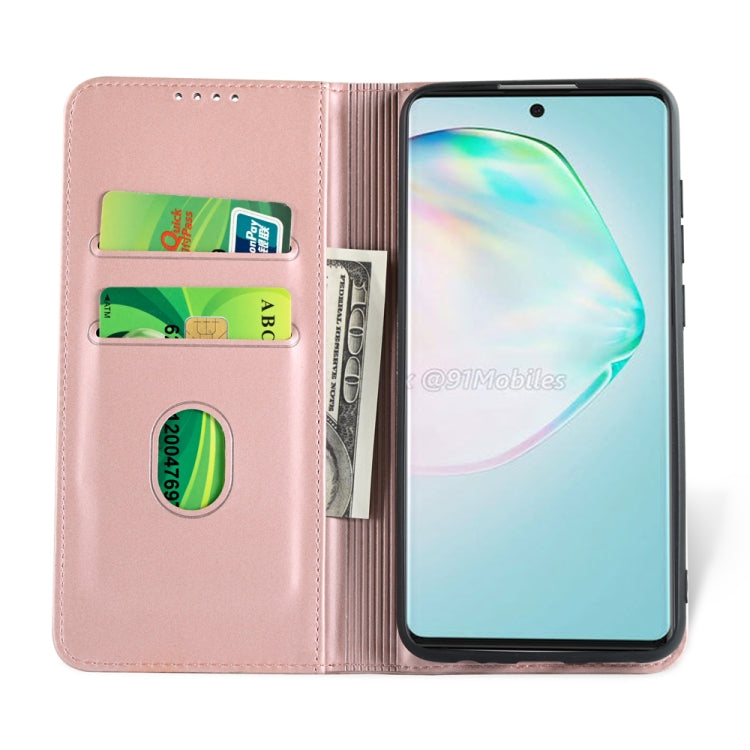 For Samsung Galaxy S10 Lite Strong Magnetism Shockproof Horizontal Flip Liquid Feel Leather Case with Holder & Card Slots & Wallet