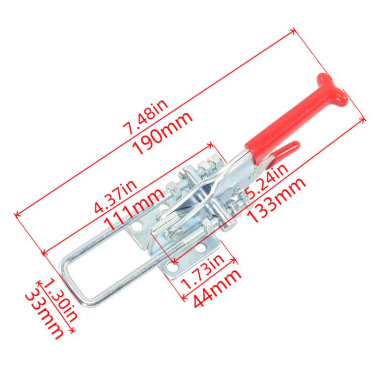 RV Heavy Duty Large Toggle Clamp Latch - Silver