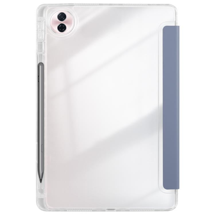 For Honor Pad 10 12.1 3-Fold Clear Acrylic Leather Tablet Case