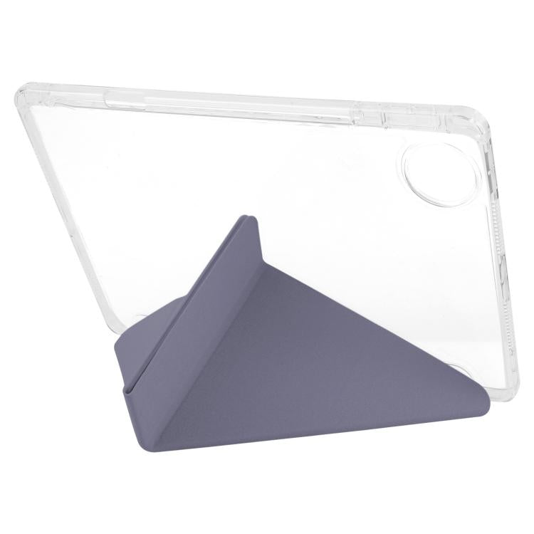 For Honor Pad 10 12.1 Clear Acrylic Deformation Leather Tablet Case