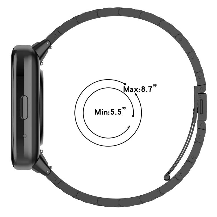 For Redmi Watch 3 Lite / 3 Active Tri-beads Flat Buckle Titanium Alloy Watch Band