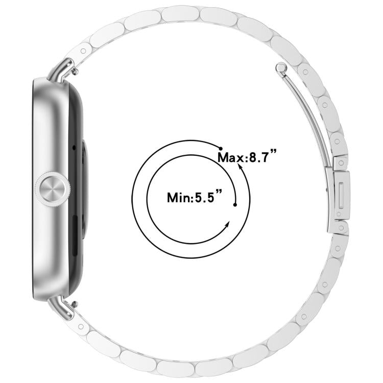 For Redmi Watch 3 Lite / 3 Active Tri-beads Flat Buckle Titanium Alloy Watch Band