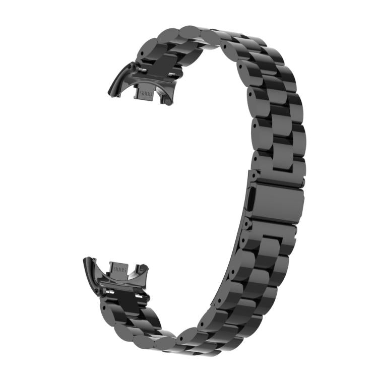 For Xiaomi Band 9 / 8 Tri-beads Flat Buckle Titanium Alloy Watch Band