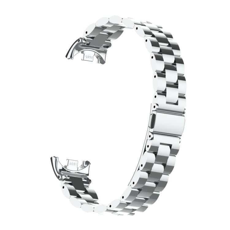 For Xiaomi Band 9 / 8 Tri-beads Flat Buckle Titanium Alloy Watch Band