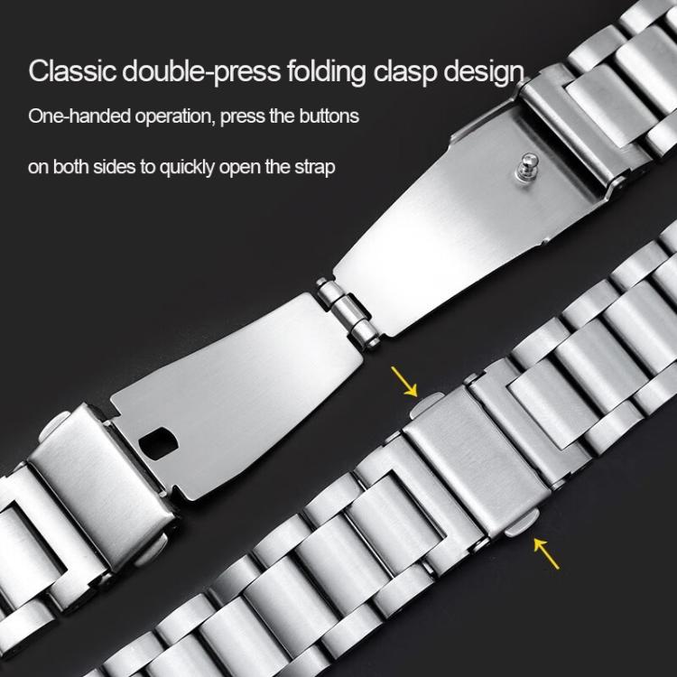 For Xiaomi Band 9 / 8 Tri-beads Flat Buckle Titanium Alloy Watch Band