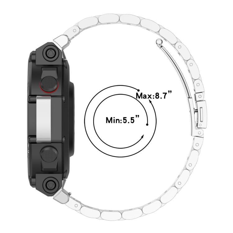 For Huami Amazfit T-Rex 2 Tri-beads Flat Buckle Titanium Alloy Watch Band