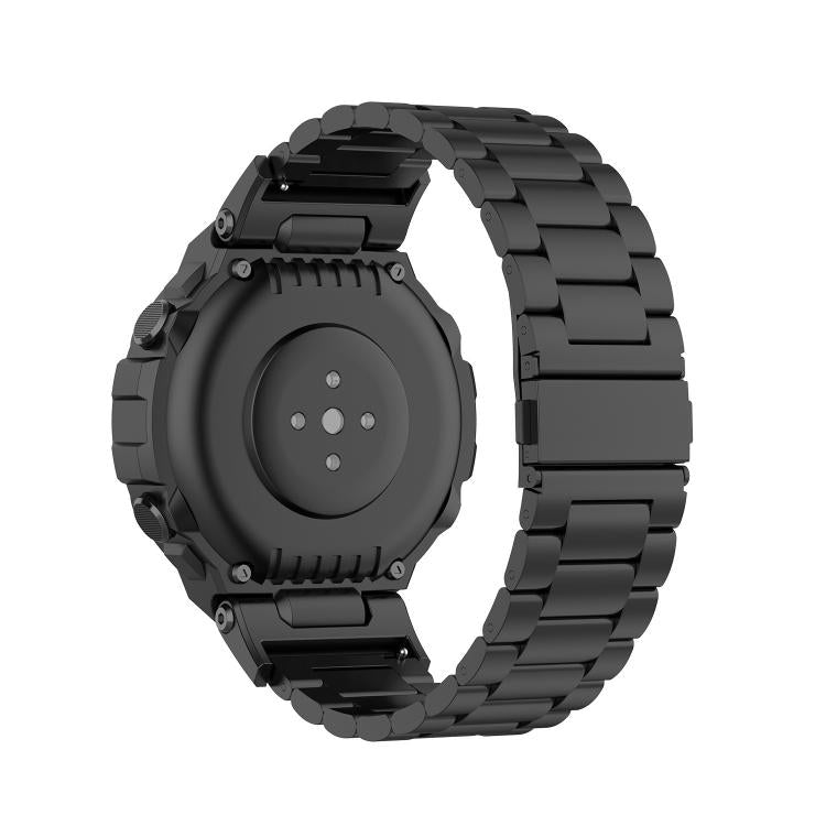 For Huami Amazfit T-Rex Pro A1918 Tri-beads Flat Buckle Titanium Alloy Watch Band