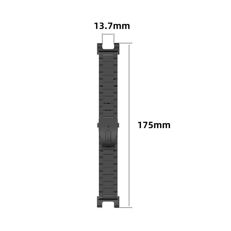 For Huami Amazfit T-Rex Pro A1918 Tri-beads Flat Buckle Titanium Alloy Watch Band