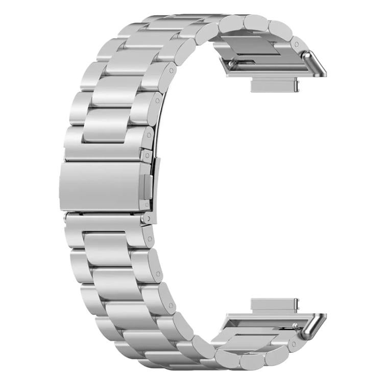 For Huawei Watch Fit 5 / 5 Pro / 4 / 4 Pro Tri-beads Flat Buckle Titanium Alloy Watch Band