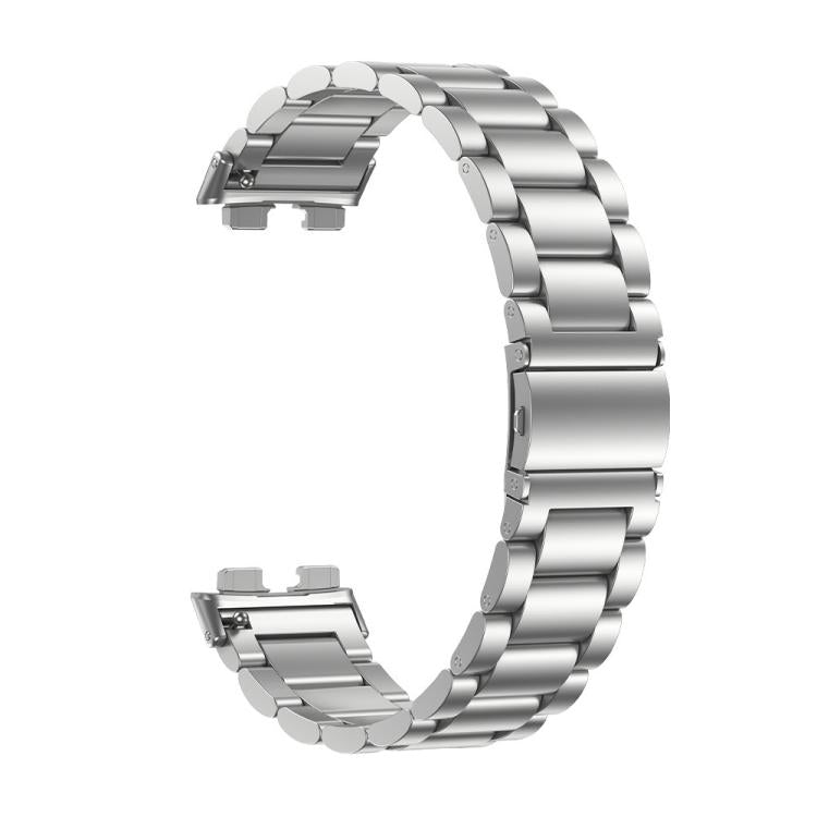 For Huawei Band 10 / 9 / 8 Tri-beads Flat Buckle Titanium Alloy Watch Band