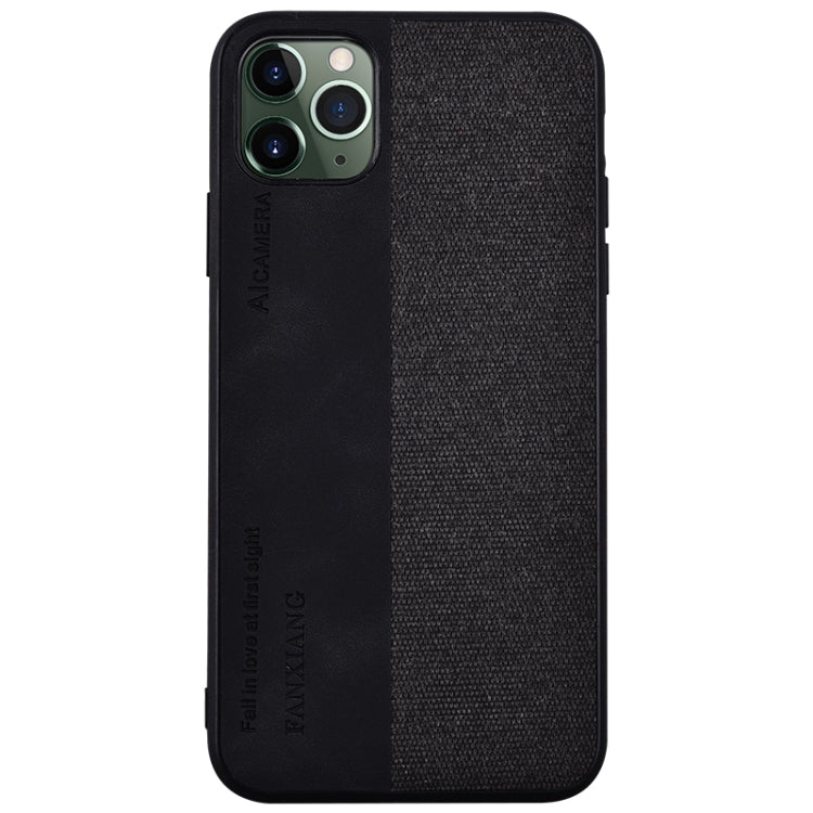 For iPhone 12 mini Shockproof Hot-pressed Splicing PU + Cloth Protective Case