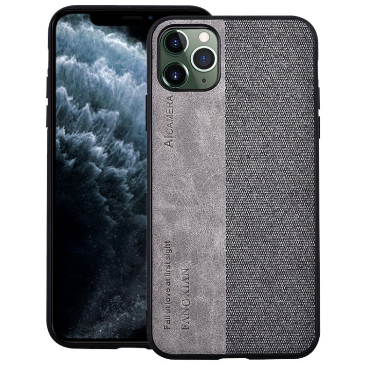 For iPhone 12 mini Shockproof Hot-pressed Splicing PU + Cloth Protective Case
