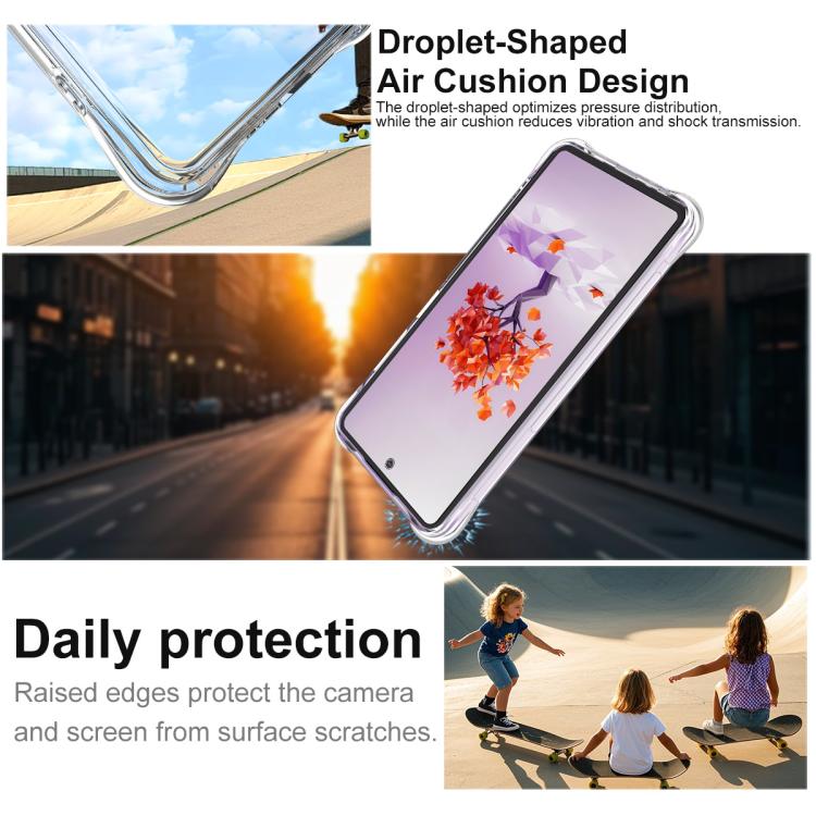For HMD Crest imak Shockproof Airbag TPU Phone Case - Transparent