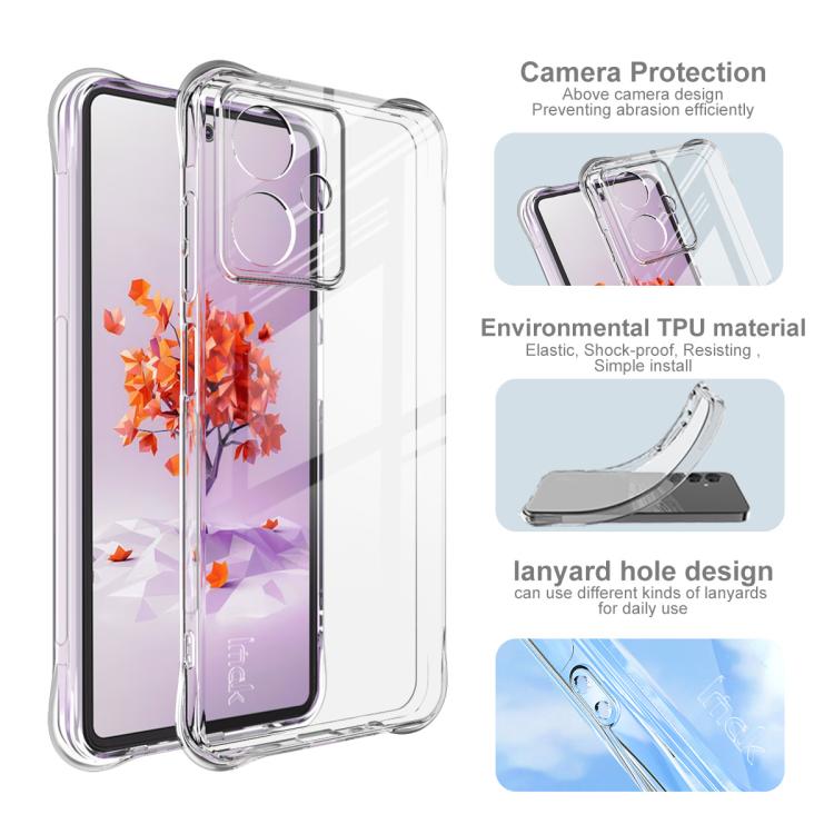 For HMD Crest imak Shockproof Airbag TPU Phone Case - Transparent