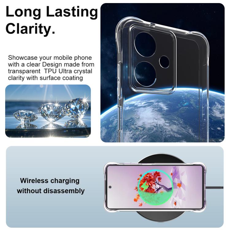 For HMD Crest imak Shockproof Airbag TPU Phone Case - Transparent