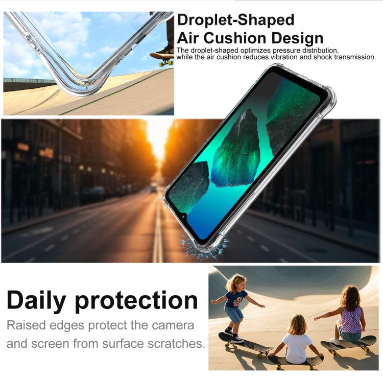 For HMD Key 4G / Aura 2 4G / Arc 4G imak Shockproof Airbag TPU Phone Case - Transparent