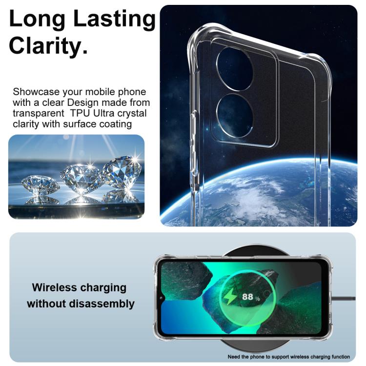 For HMD Key 4G / Aura 2 4G / Arc 4G imak Shockproof Airbag TPU Phone Case - Transparent