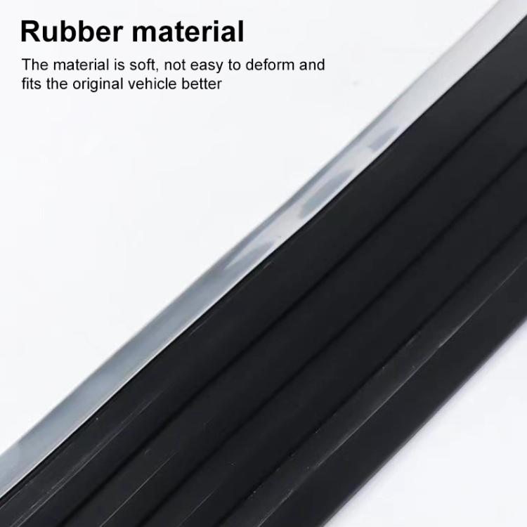 Car Thickened Self-adhesive Side Anti-collision Strip - Black Silver Edge
