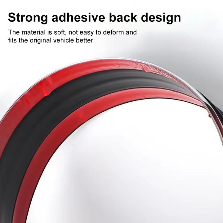 Car Thickened Self-adhesive Side Anti-collision Strip - Black Silver Edge