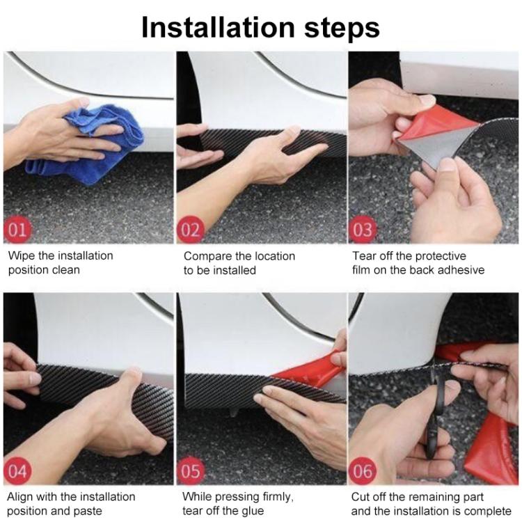 Car Thickened Self-adhesive Side Anti-collision Strip - Black Silver Edge