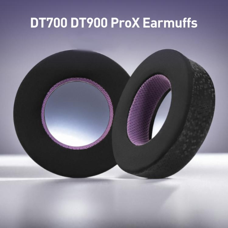 2pcs Magic Ice Skin Earphone Replacement Earpads Pads For Beyerdynamic DT700 PROX / DT900 PROX - Black Purple