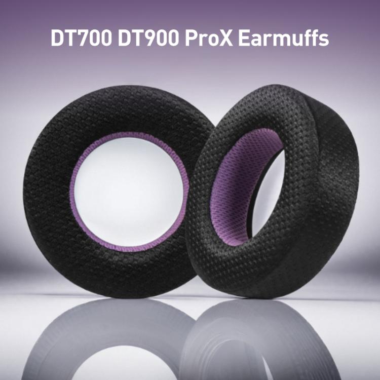 2pcs Breathable Mesh Earphone Replacement Earpads Pads For Beyerdynamic DT700 PROX / DT900 PROX - Black Purple