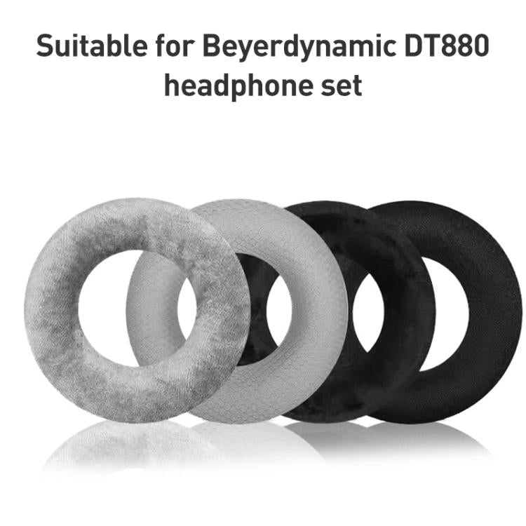 2 Pack Lambskin Flannel Earphone Replacement Earpads Pads For Beyerdynamic DT770 Pro / DT880 Pro / DT990 Pro - Black