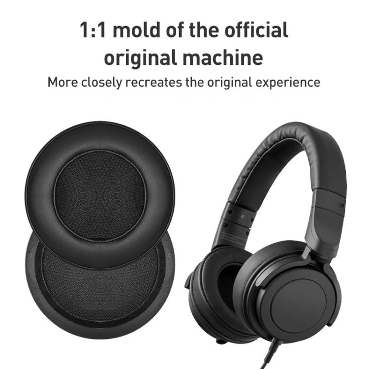 2pcs Protein Leather Earphone Replacement Earpads Pads For Beyerdynamic DT240 Pro - Black