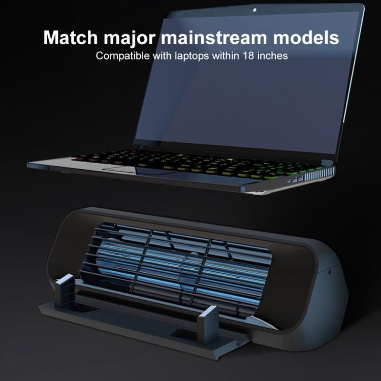 NUOXI X1 Mobile Phone Tablet Laptop Turbine Radiator Cooling Base Rack - Black