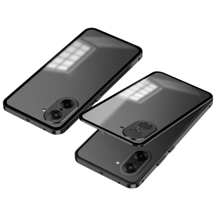 For OnePlus Ace 5 Racing Snap Buckle Single-sided Metal Frame Frosted Phone Case